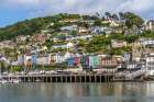 Harbor and town, Dartmouth, Kingswear, Devon, England. Art Print
